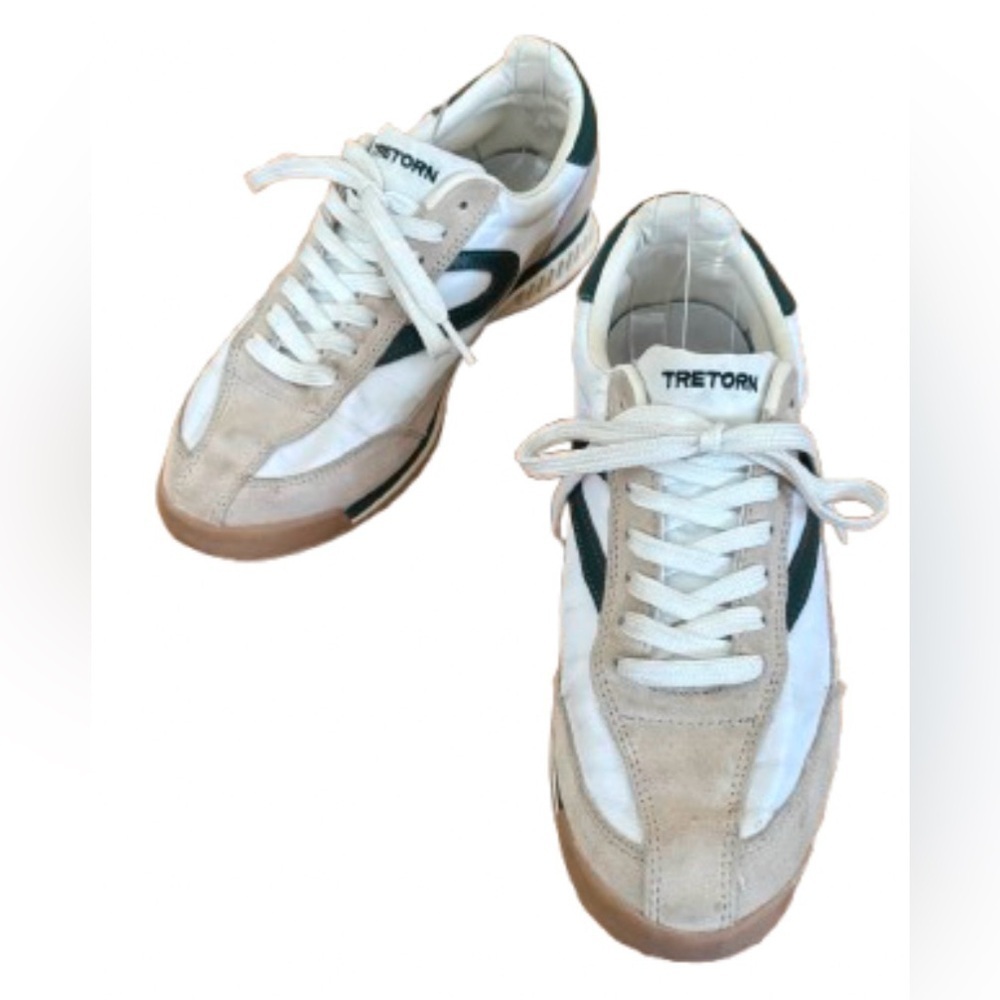 Tretorn Rawlings cream & dk grn lace up sneaker SZ 8 blokecore - Picture 5 of 11